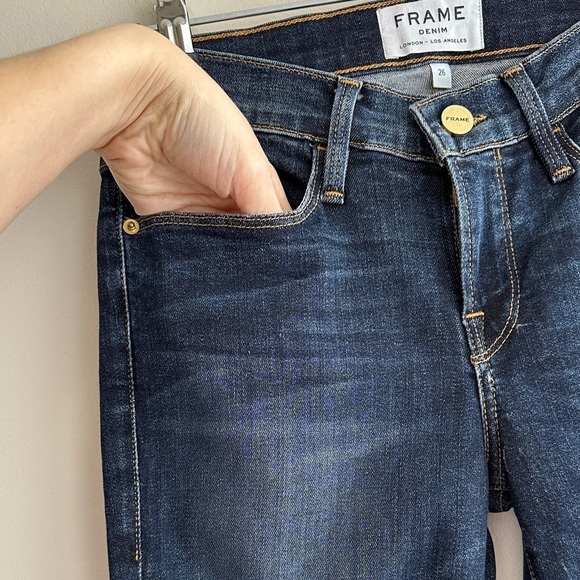 Frame Denim Women's Perry Street Dark Blue Skinny Jeans, Size 26 - Picture 7 of 16